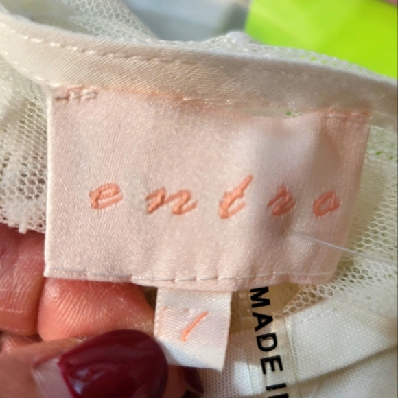 Entro large white Sheer lace Lined Tunic With Camisole NEW WITH TAGS - Picture 14 of 16